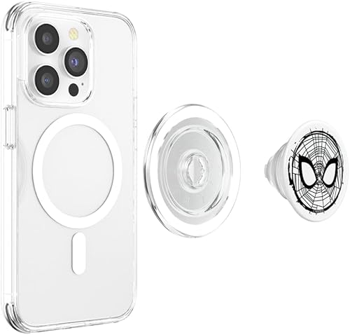 Miniatura 15 de Máscara de Spider-Man de Marvel, agarre y soporte para teléfonos y tabletas, Negro