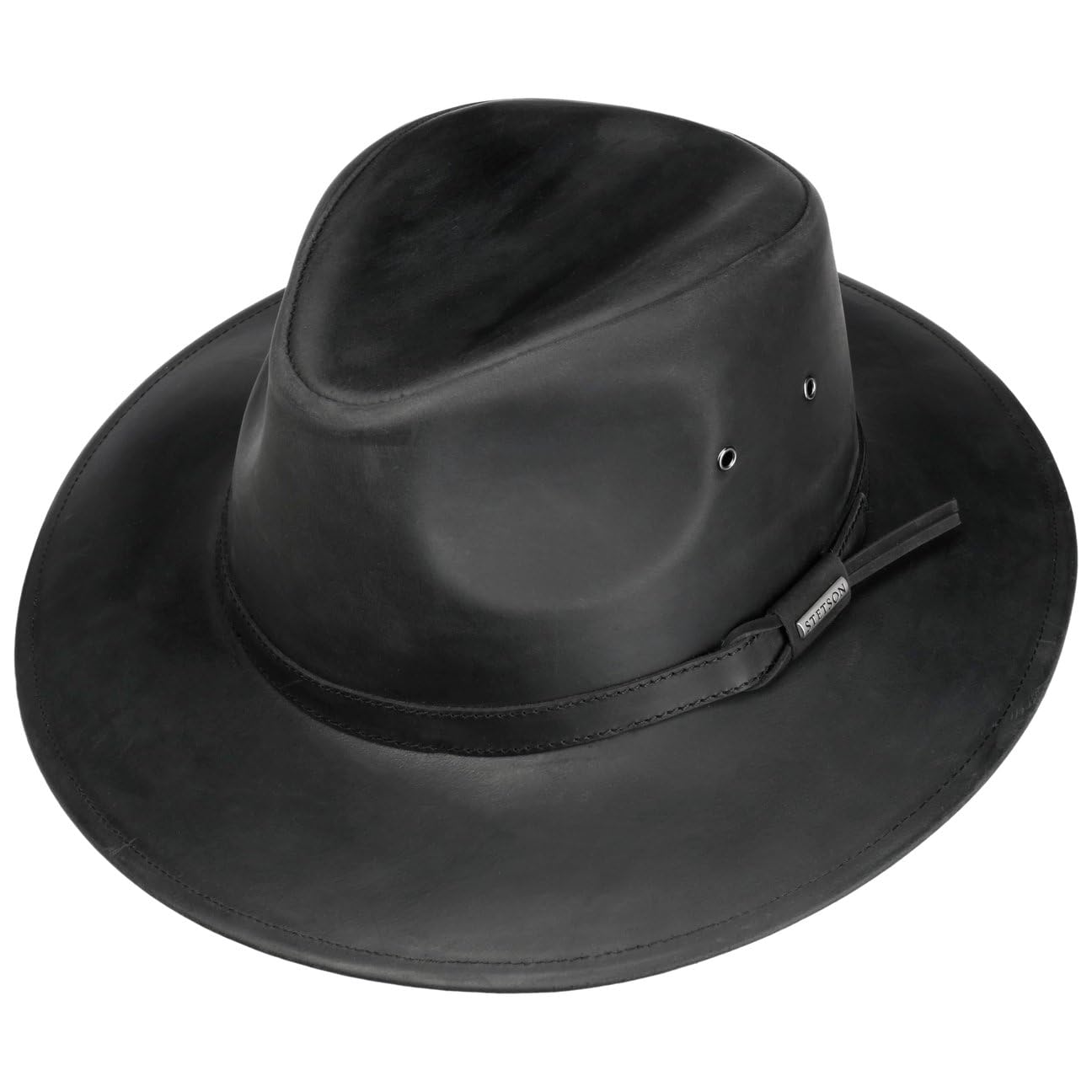Stetson Glencross Cappello Traveller Western Fascia in Pelle unicolore Uomo Tutto l Anno