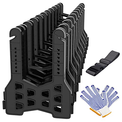RVMATE RV Sewer Hose Support 20 Feet, Quick Set-up Septic Hose Support Black, Help Dumping Efficiently and Securely, Comes with Gloves and Organization Strap