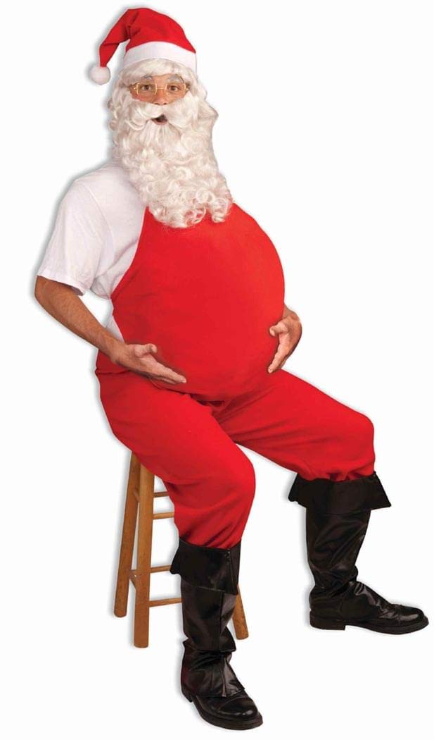 Rubies Red Belly Stuffer Pre-Stuffed Santa Belly for Adults Mens No Size