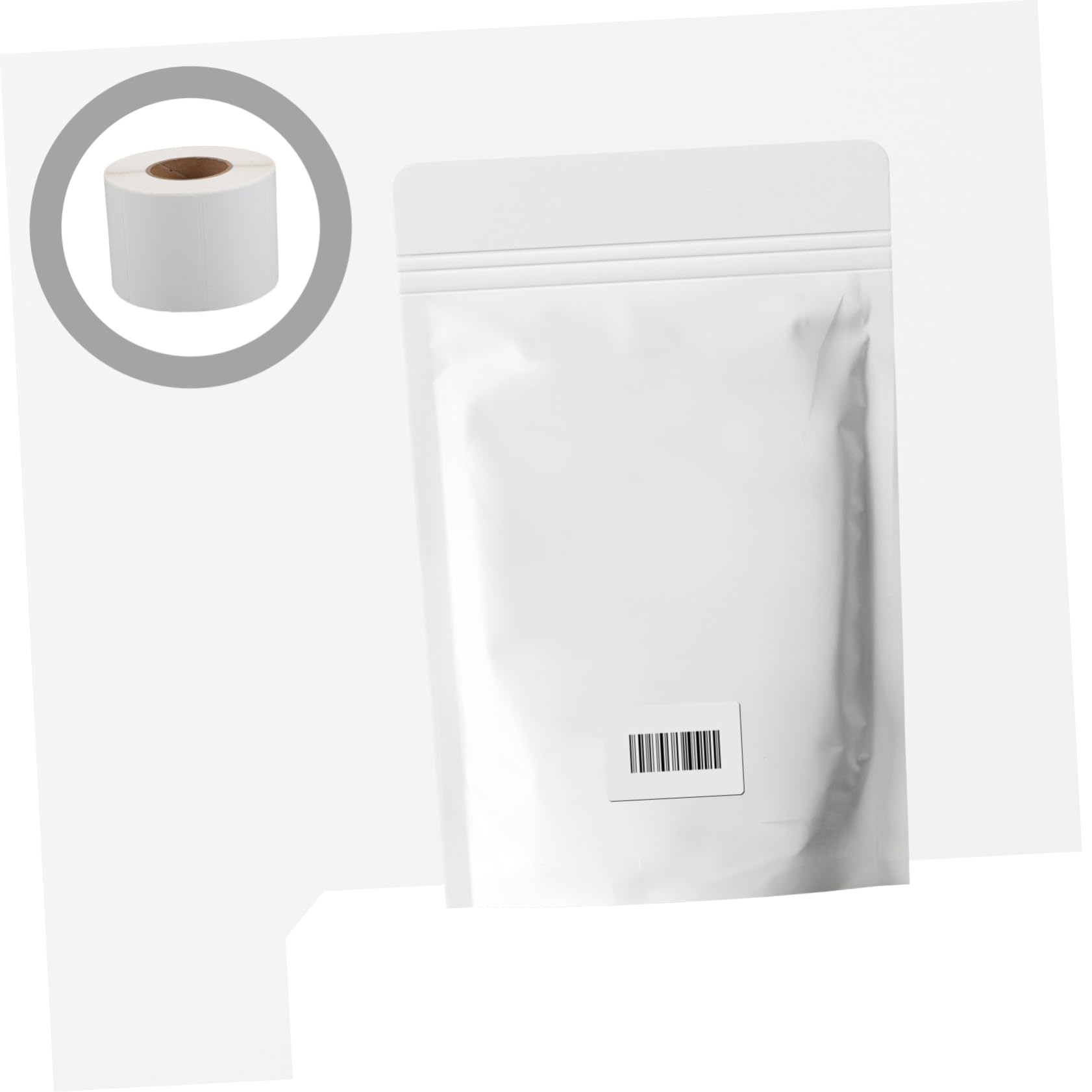 Thermopapier Etiketten 5 Rollen Weiß, Selbstklebende Versandetiketten