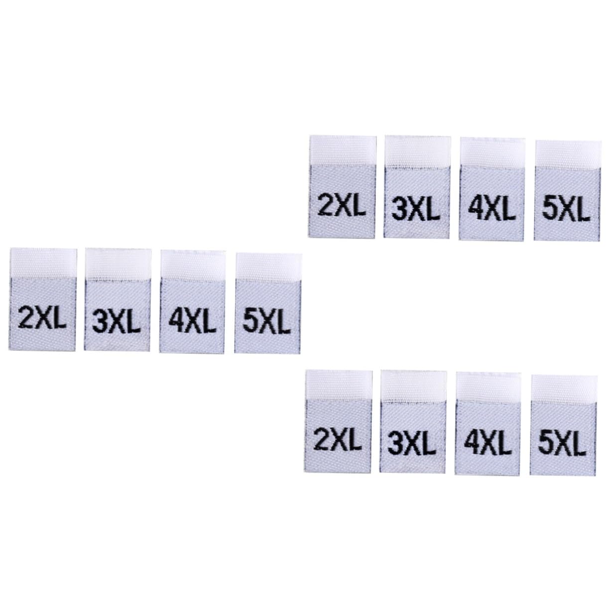 SHINEOFI 3 Set Di Etichette Per Taglie Di Indumenti Etichette in Tessuto Piegate Bianche Pratiche Leggere Da Usare Con Ferro Da Stiro A Vapore Senza Danni 400 Pezzi * 3