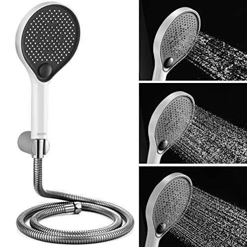Image of ALTON SHR20270 3-Function, 5-INCH, Hand Shower With SS-304 Grade 1.5 Meter Flexible Hose Pipe and Wall Hook, White & Black