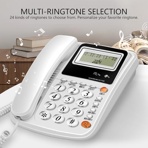 Téléphone d'hôtel simple à utiliser et fixe filaire pour tous