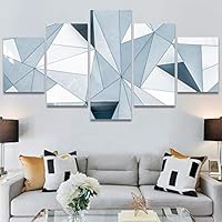 SIGNWIN 5 Panel Canvas Wall Art Abstract Colorful Hallway Industrial Lights Modern Artwork for Home Decorations Ready to Hang - 60