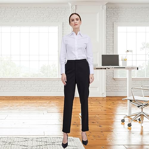 ASSUAL Women's Straight Leg Pants, Business Casual Trousers for Women2