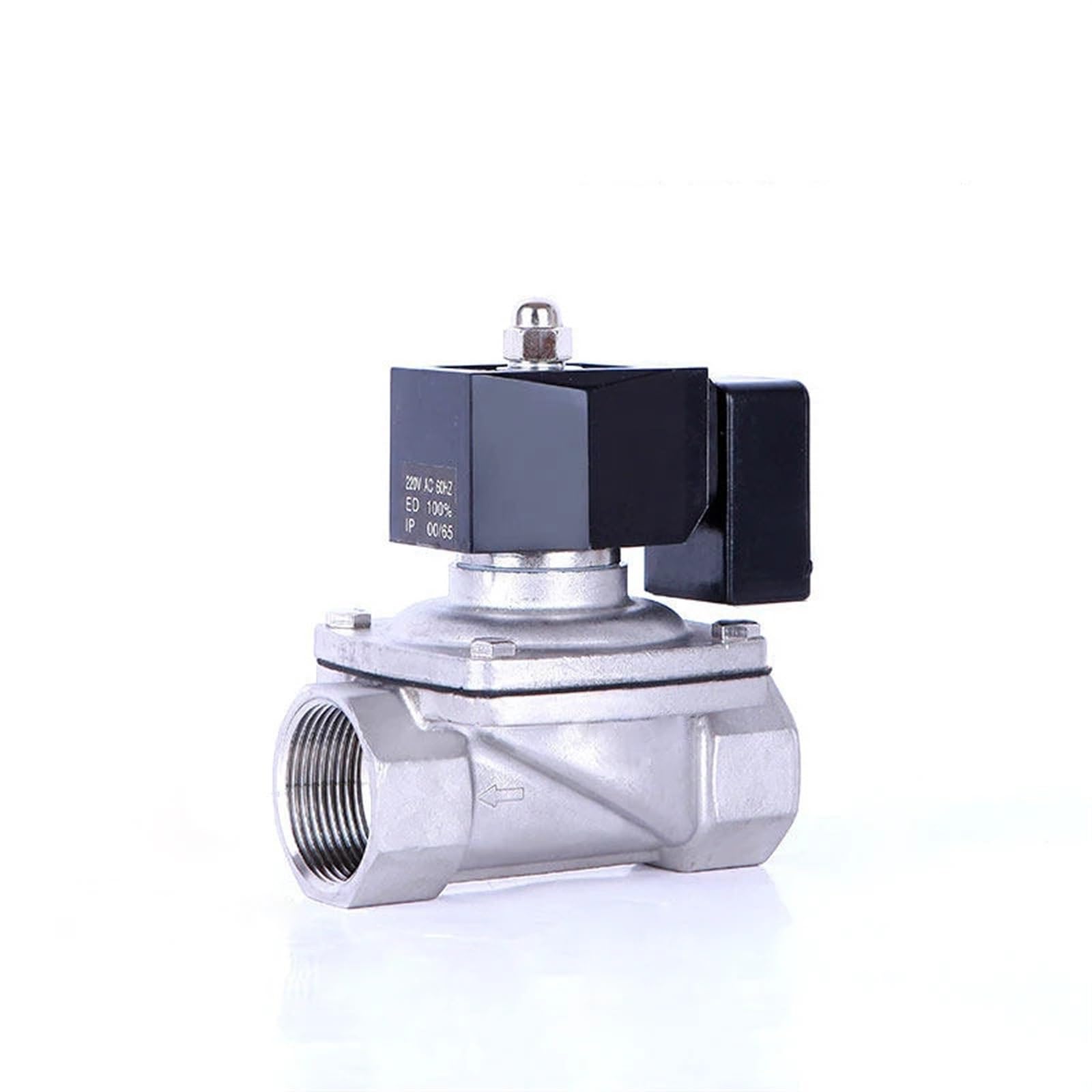 Gnqukebwh 12Vdc-Closed Dn32 Normally Closed Solenoid Valve Water 304 Stainless Steel Ip65 Fully Enclosed Coil(12Vdc-Closed)
