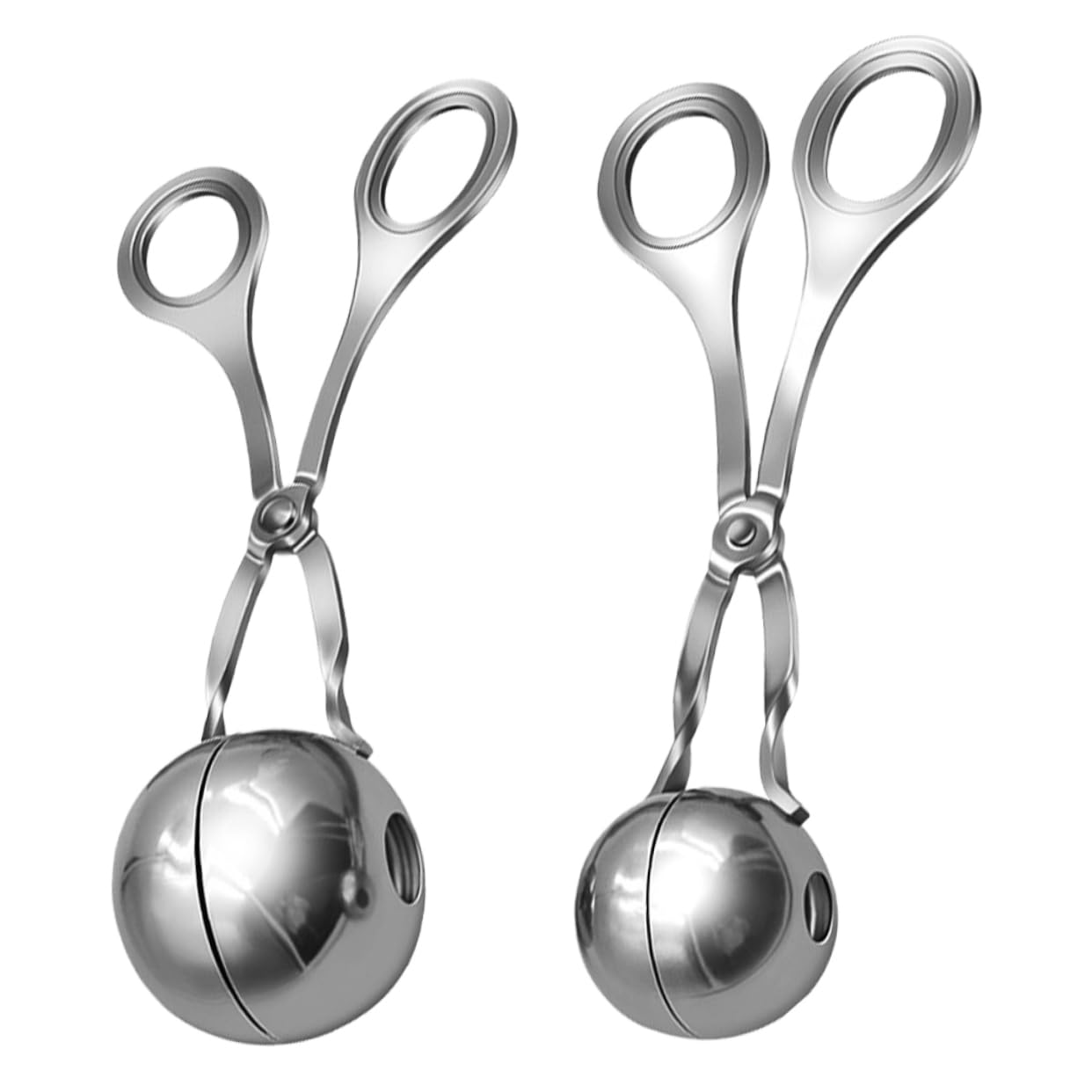 Mikinona 2pcs Stainless Steel Meatball Maker Tool for Rice Ball Meatball Making