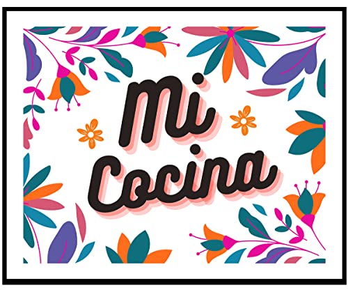 Roxbury Row Kitchen Decorations Wall Decor, Cuadros Para Cocina, Adornos, Decoracion, Accesorios Para Cocina y Comedor, Mexican Modern Kitchen Pictures Wall Decor (8x10 Unframed)