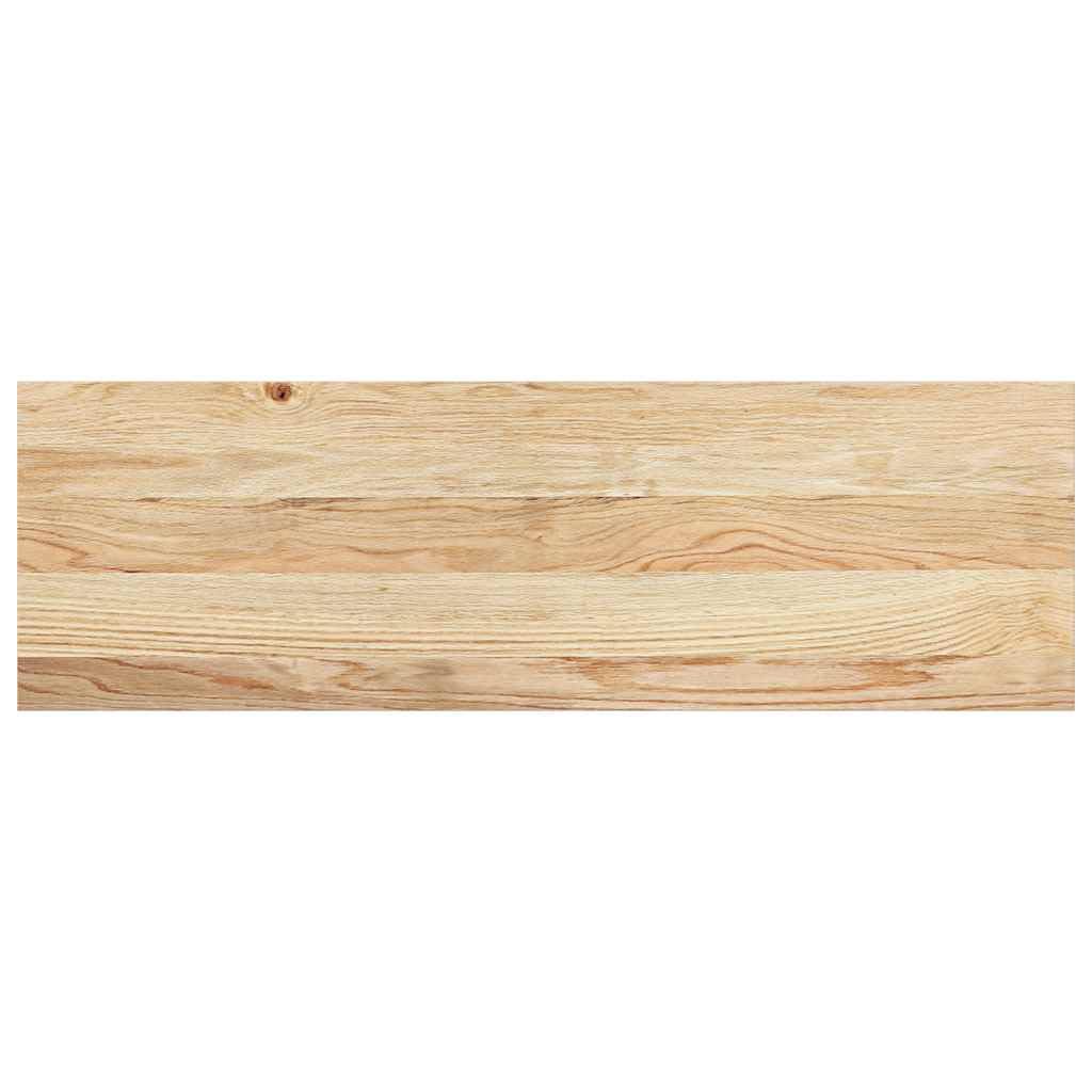 Juego de 2 peldaños de madera maciza de roble 80 x 25 x 2 cm, peldaños de madera sin tratar para renovación de escaleras y alféizar de ventana, robustos peldaños de roble finamente pulido