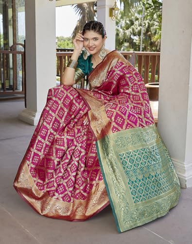 Image of Yashika Women's Banarasi Kanjivaram Art Silk Saree|Sarees for Women Ethnic Wear