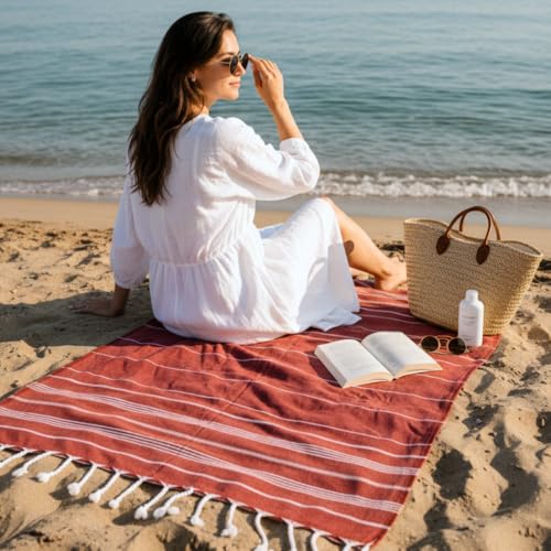 MyStilo® XXL Saunahandtuch Hamamtuch - Großes, Weiches Badetuch 100x200cm, Schnelltrocknend - Premium Strandtuch, Beach Towel… – Ansicht 5