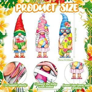 Umigy 3 Pcs Summer Yard Sign 32 x 10 Inch Outdoor Summer Yard Decor with Stakes Watermelon Beach Ball Surfboard Gnome Lawn Sign Outside Outdoor Decor for Home Pathway Walkway Umigy 3 Pcs Summer Yard Sign 32 x 10 Inch Outdoor Summer Yard Decor with Stakes Watermelon Beach Ball Surfboard Gnome Lawn Sign Outside Outdoor Decor for Home Pathway Walkway