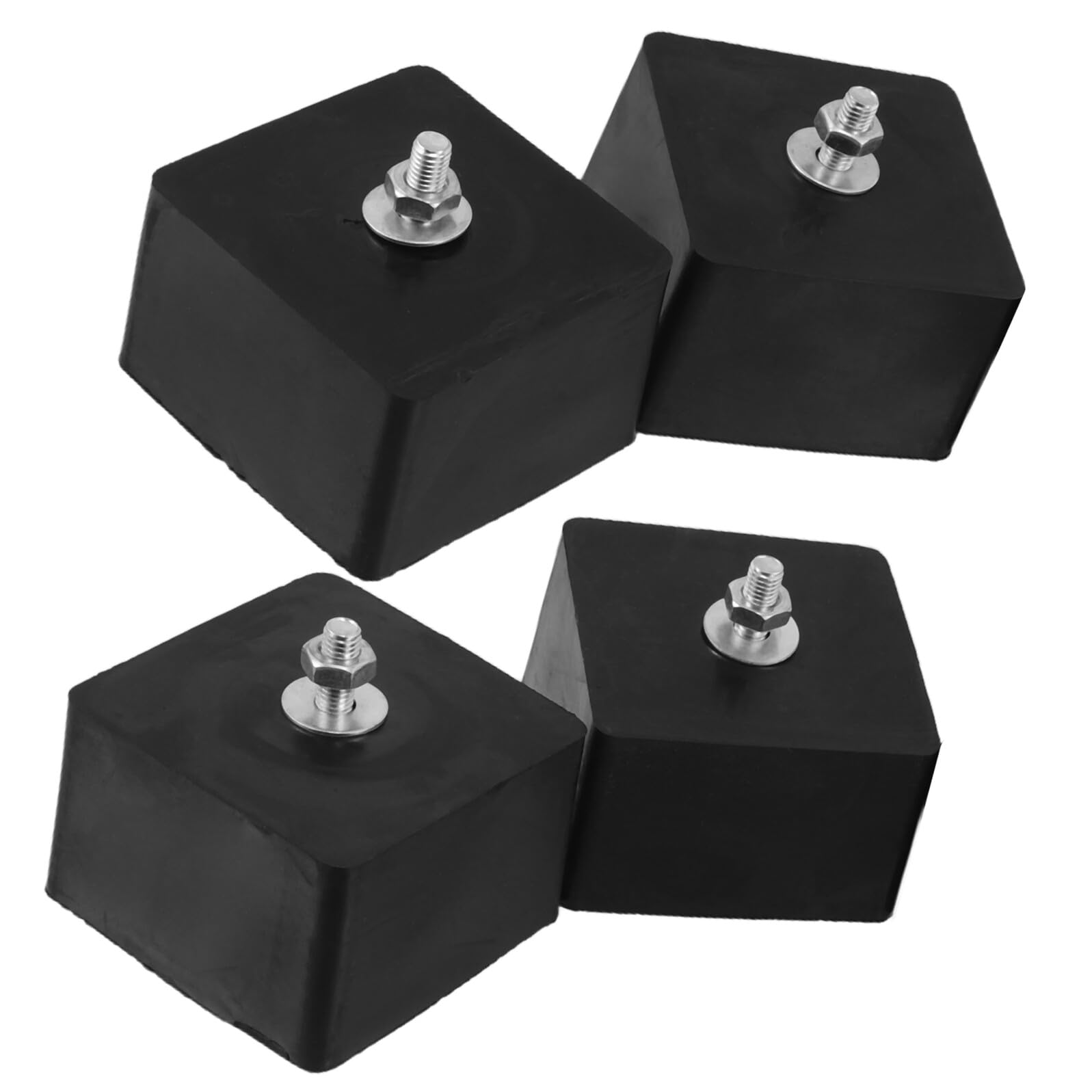 Soportes Antivibración para Aire Acondicionado Exterior Almohadillas Amortiguadoras de Goma Gruesa 80X80X50 MM Juego de 4 Piezas Tapetes Antivibración Resistentes Intemperie