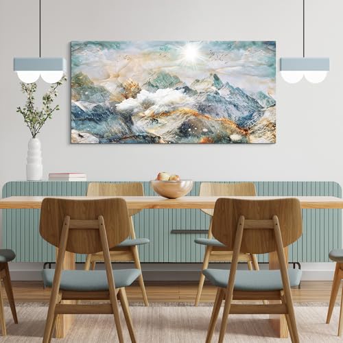 DZRWUBHS Large Size Abstract Canvas Wall Art For Living Room Decorations For Bedroom Office Wall Decor Abstract Mountain Wall Painting Framed Pictures Artwork Farmhouse Home Decor Art 30"X60"