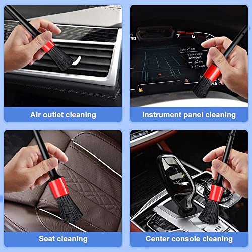 Image of AstonAndia Aston Andia Car Detailing Brush Car Cleaning Car Interior Cleaning Brush for Exterior,Leather, Air Vents, Emblems