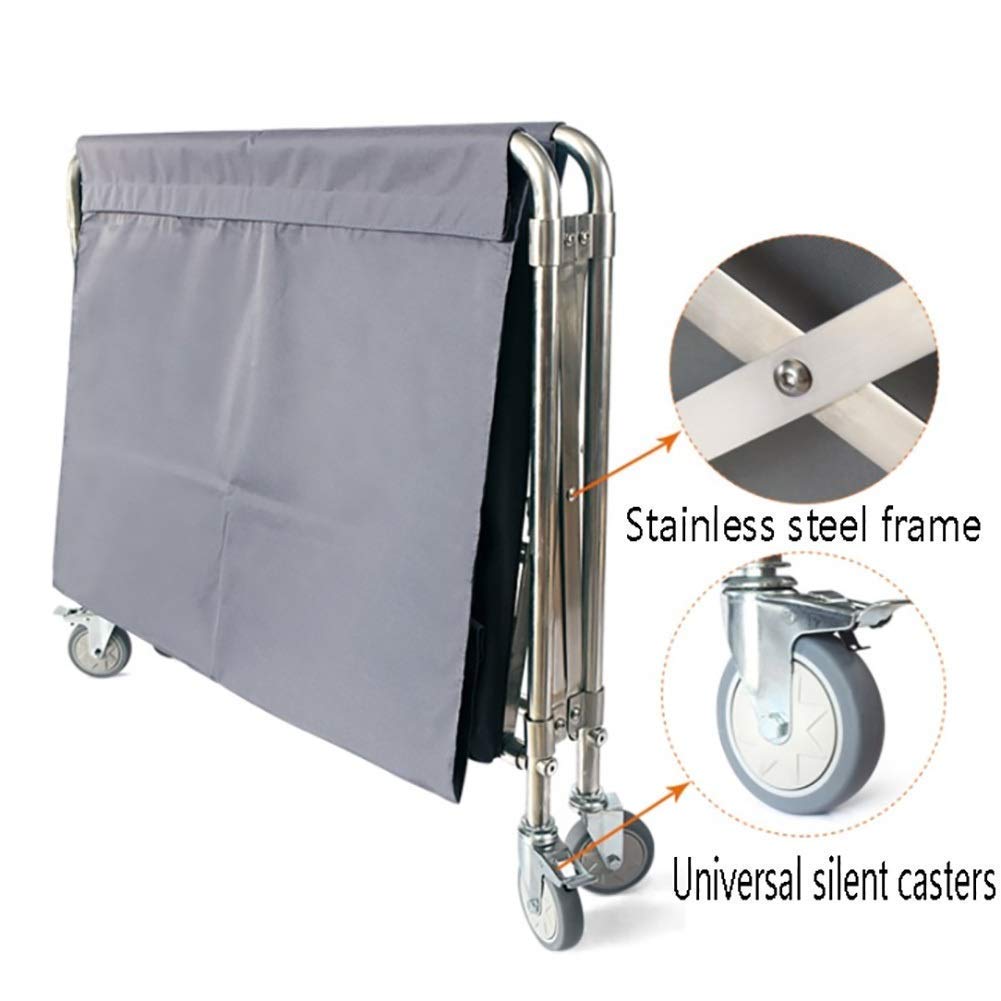 Ruchome Wózki Mieszkalnych Serving Koszyk Szary Folding Sorter Pralni Koszyk Z Ruchomymi Oxcloth Torby, Heavy-Duty Rolling Koła Wózek Do Ubrań/Szaro-Niebieski/Zestaw * 2