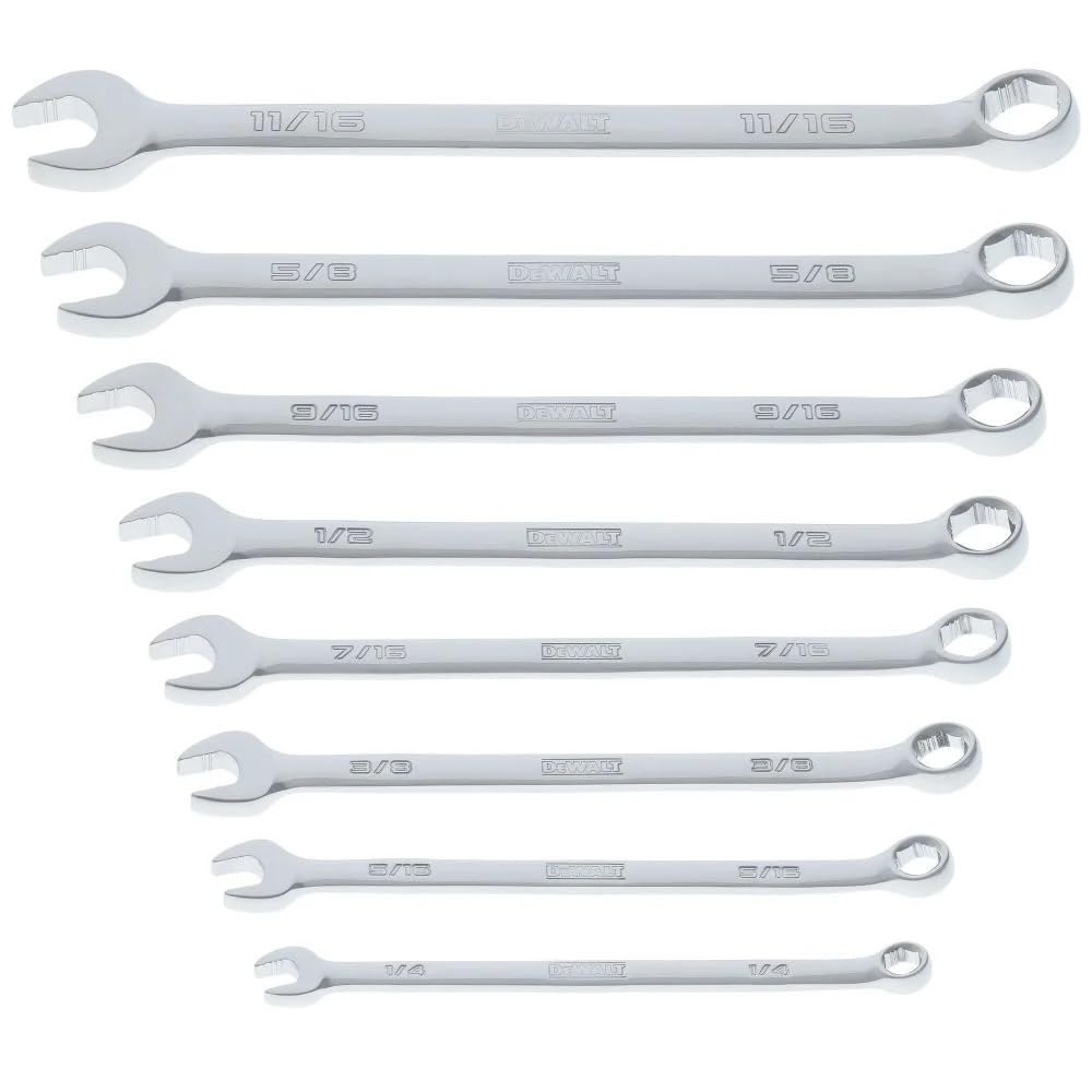 DeWalt DWMT45427 Combination wrench set, SAE, 8-piece