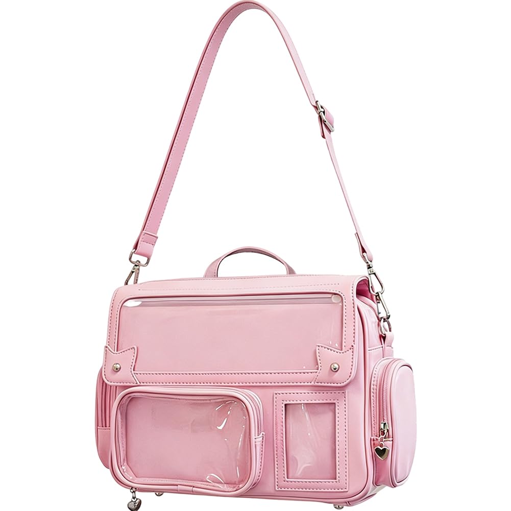 Sslvya Japanese Ita Bag Backpack Y2k Shoulder Bag Anime Crossbody Bag Kawaii Pin Display Bag Aesthetic Backpack for Women