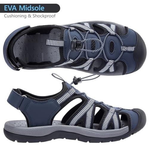 Image of CAMELSPORTS Men's Hiking Sandals Closed Toe Outdoor Beach Sandal Waterproof Sport Fisherman Sandals Water Shoes