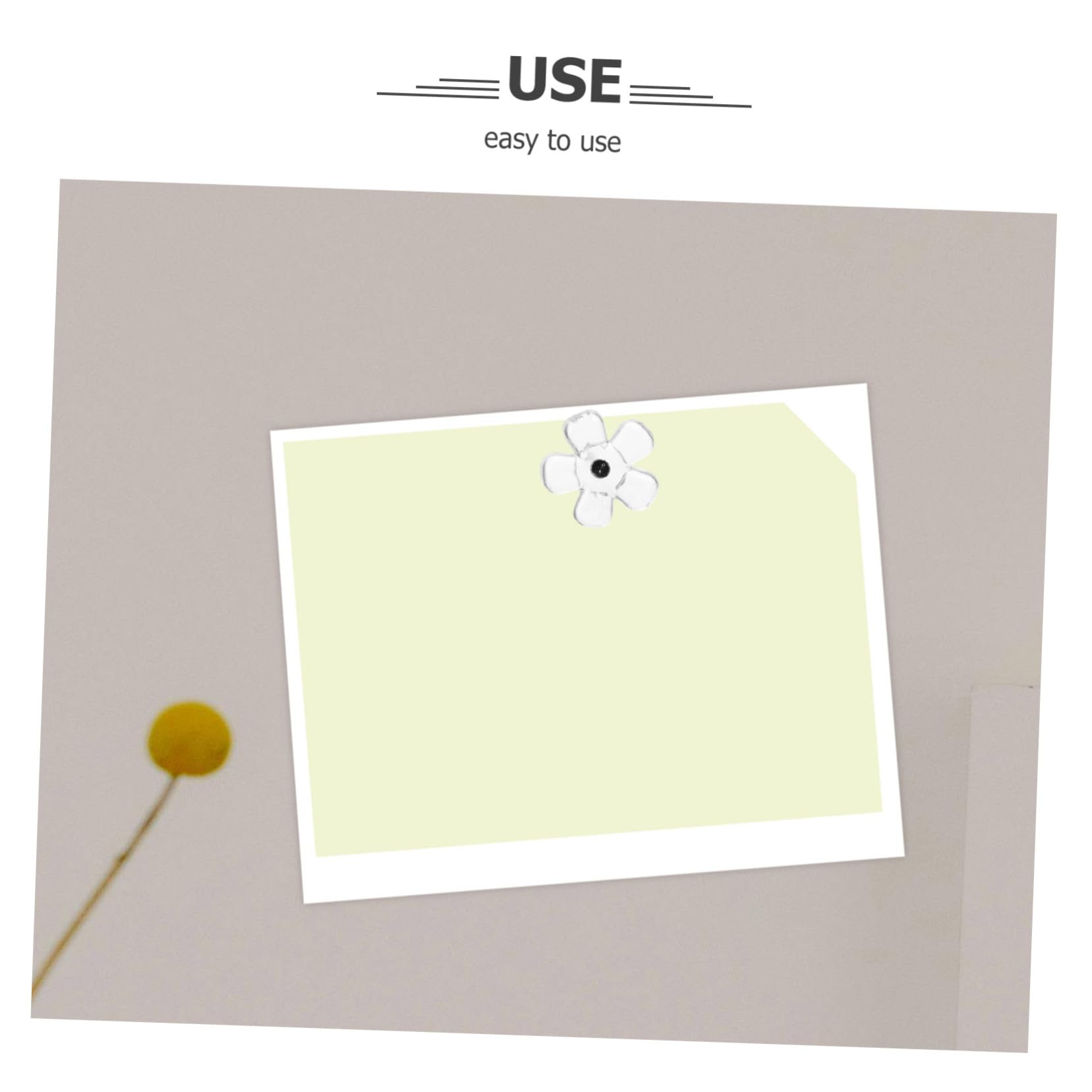 Angoily 5 Sätze Transparente Blumen Reißzwecke Büro Reißzwecken Tafeln Durchsichtige Daumen Klassenzimmer Köpfe Zum Aufhängen Wand Bulletin Whiteboard Reißzwecken 100 Stück * 5