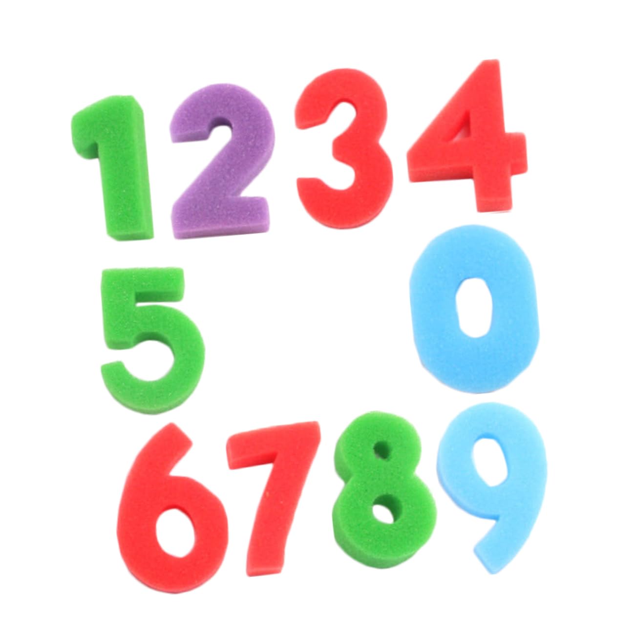 Homoyoyo 5sets Round Boys and Girls Paint Sponges Sponge Painting Kit for Boys and Girls Art Number Stamps for DIY Crafts 10pcs*5