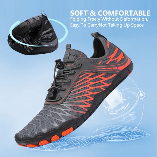Image of SIOSNETA Hike Barefoot Shoes for Women Men, Breathable Non-Slip Athletic Footwear, Wide Toe Water Shoes for Hiking, Non-Slip Neuropathy Shoes for Women Men, Grounded Comfort wear