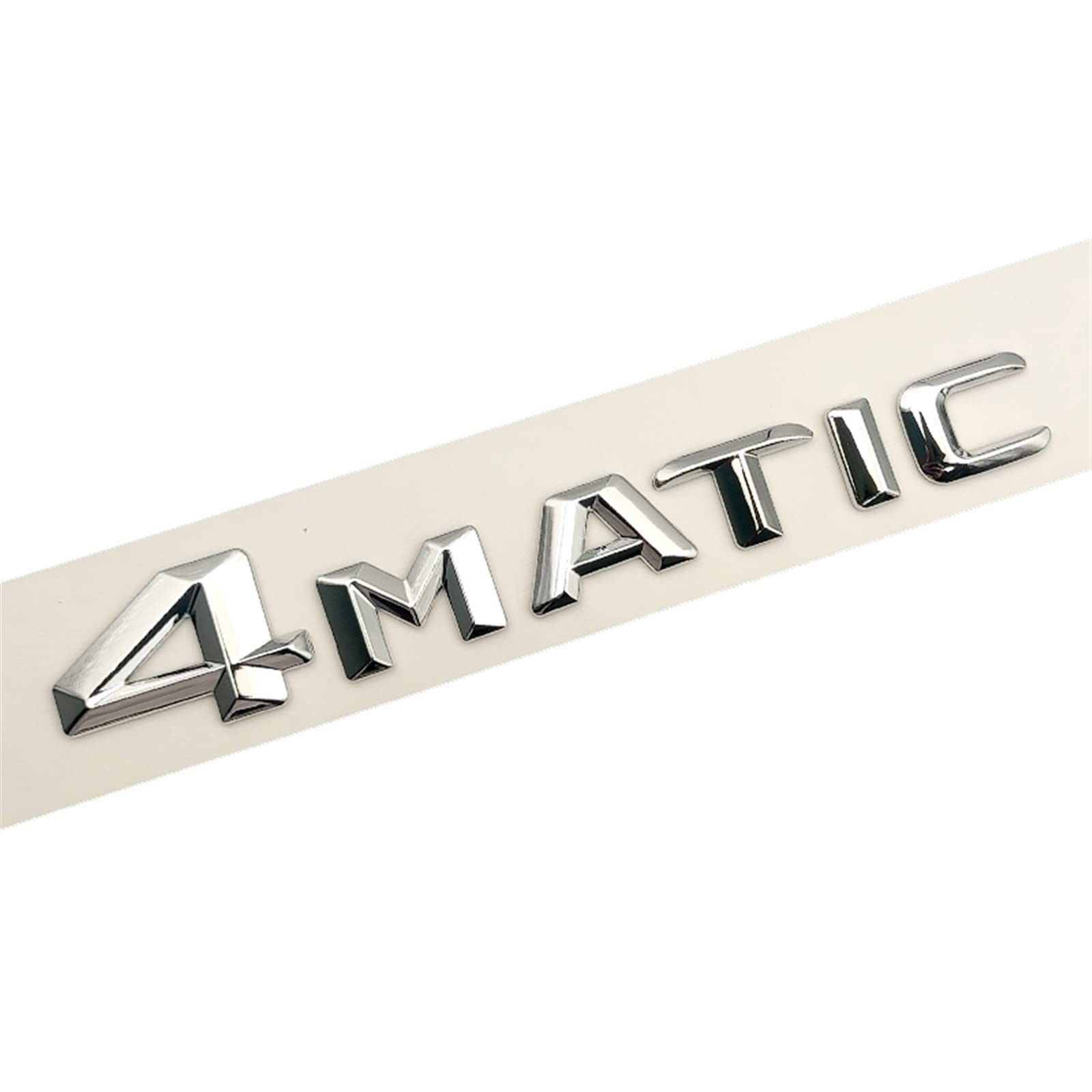 SCHAAN 3D ABS Chrome Letters Car Rear Trunk Emblem Badge Sticker C43 C180 C200 C220 C300 C350 Logo Fit For Mercedes W205 W204 Accessories Car Stickers (Color : 4MATIC)