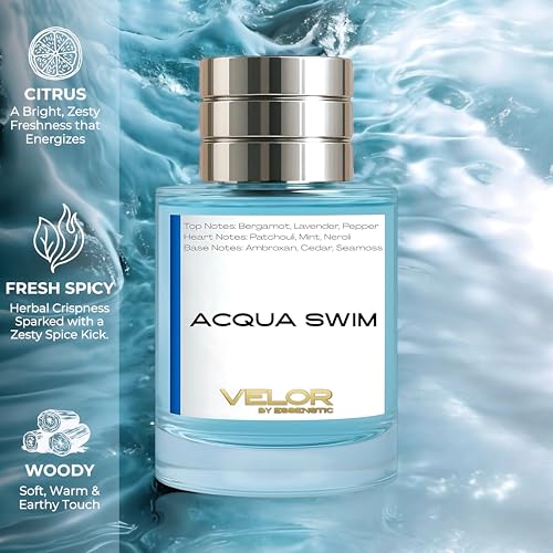 Image of Eau De Parfum for Man & Woman | Long Lasting Fresh Aquatic Fragrance | Premium Luxury Perfume | Everyday Use Scent | Ideal Gift for Him & Her - 30ml (Acqua Swim)