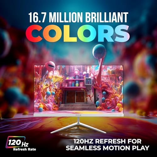 Image of Intex 22 Inch Flat Gaming Monitor | Full HD 1080p | 120Hz Refresh Rate | VA Panel | Frameless Design | Built-in Speakers | HDMI & VGA | Gaming & Office Use