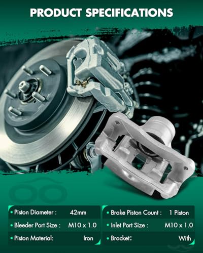 Image of SCITOO Rear Brake Calipers With Bracket 19B3355 19B3354 Compatible For Hyundai For Santa Fe 2007-2009