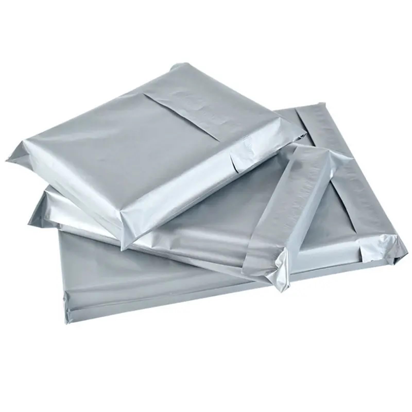 Sacchetti per Spedizioni in Plastica 50 pezzi buste postali personalizzate buste for abbigliamento impermeabili grigio argento custodia di stoccaggio PE sacchetto di imballaggio for corriere logistico