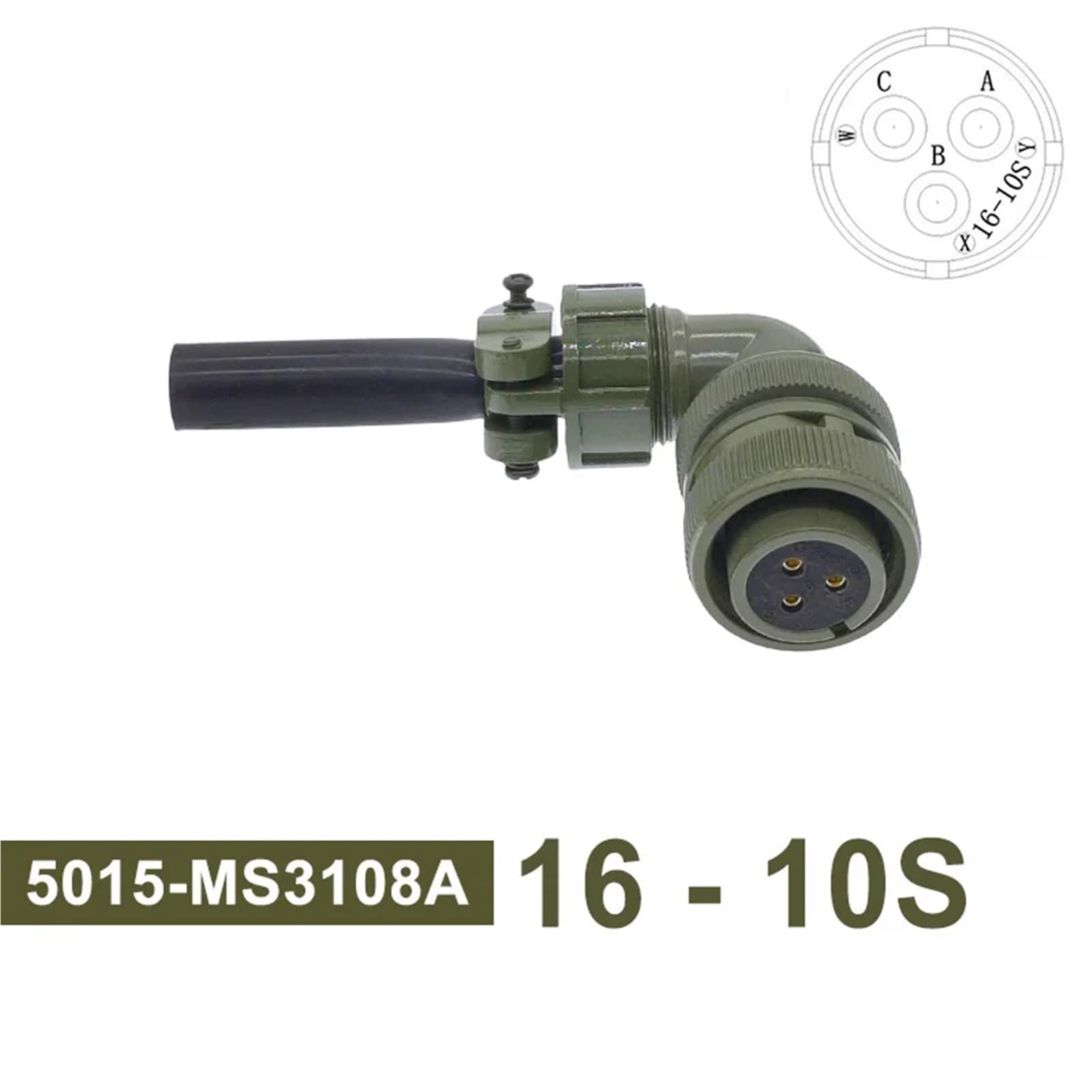 16S-4 16S-10 Rundsteckverbinder 5015 MIL STD Buchse MS3102A MS3106A MS3108A 1St(Plug 3108 16-10S)