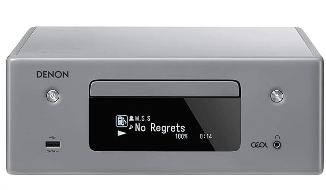 Denon CEOL-N10 Audio Receiver with CD Player, HiFi Amplifier for TV Sound, Bluetooth, 2x Optical Input, Google Assistant / Siri / Alexa Compatible, Music Streaming, HEOS Multiroom - Color