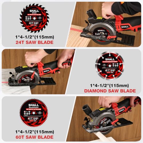 SHALL 20V Cordless Mini Circular Saw