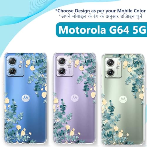 Image of Fashionury Soft Mobile Back Cover for Motorola G64 5g (Silicone Multicolor)