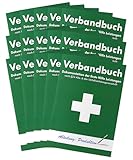15x Verbandbuch Erste Hilfe - Seiten einteln entnehmbar nach DSGVO/DGUV 204-021 / § 24 Abs. 6 der Unfallverhütungsvorschrift Verbandsbuch/Meldeblock GRÜN