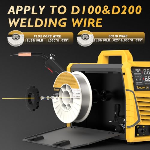 Image of TOOLIOM 180A 110 /220V 4-in-1 MIG Welder Kit with Lift TIG torch | 4-in-1 gas MIG /flux MIG /stick /Lift TIG welder, smart synergic setup, comes wire and gloves