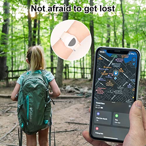Image of Kids Wristband Compatible with Apple AirTag, Protective Case for Air Tag GPS Tracker Holder with Nylon Bracelet, Adjustable Anti Lost Watch Band for Toddler Child Elder