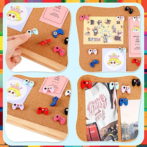 24 Pcs Game Controller Decorative Pushpins Video Game Cork Board Tacks Cute Push Pins Colorful Thumb Tacks Decorative Thumbtacks With Storage Box For Corkboard Bulletin Board Wall Office, 8 Colors #TOP3
