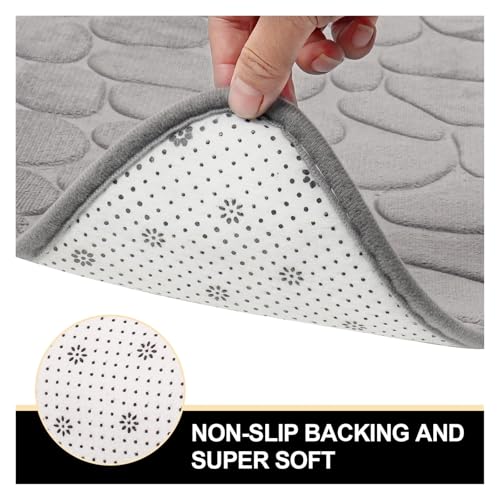 Tapis de bain incurvé antidérapant absorbant rose pour douche 37x100 - 8