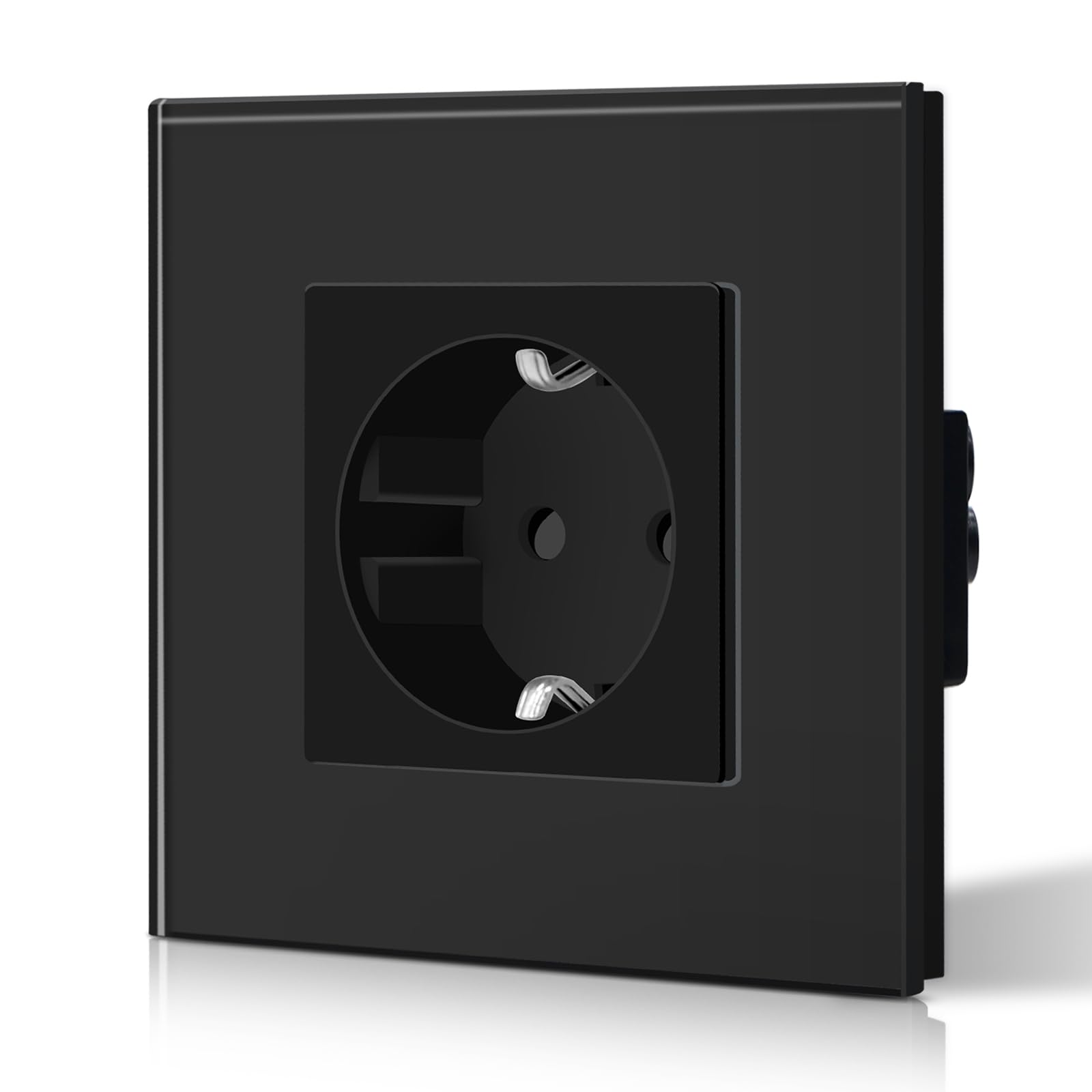 BSEED Enchufe de Pared con USB C,Enchufes Dobles Empotrados con Cristal,Toma de Corriente,Seguridad infantil,Fácil de Instalar,M Serie,2 Enchufes con USB y Tipo C,157mm Blanco — view 28