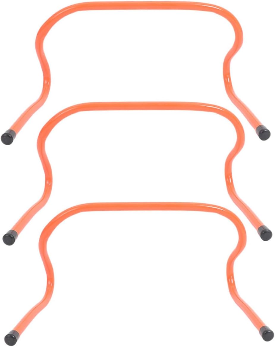 jojofuny 3pcs Agility Speed Hurdles Training Equipment, 15cm Plastic Sports Hurdle for Soccer Basketball Track Running Conditioning