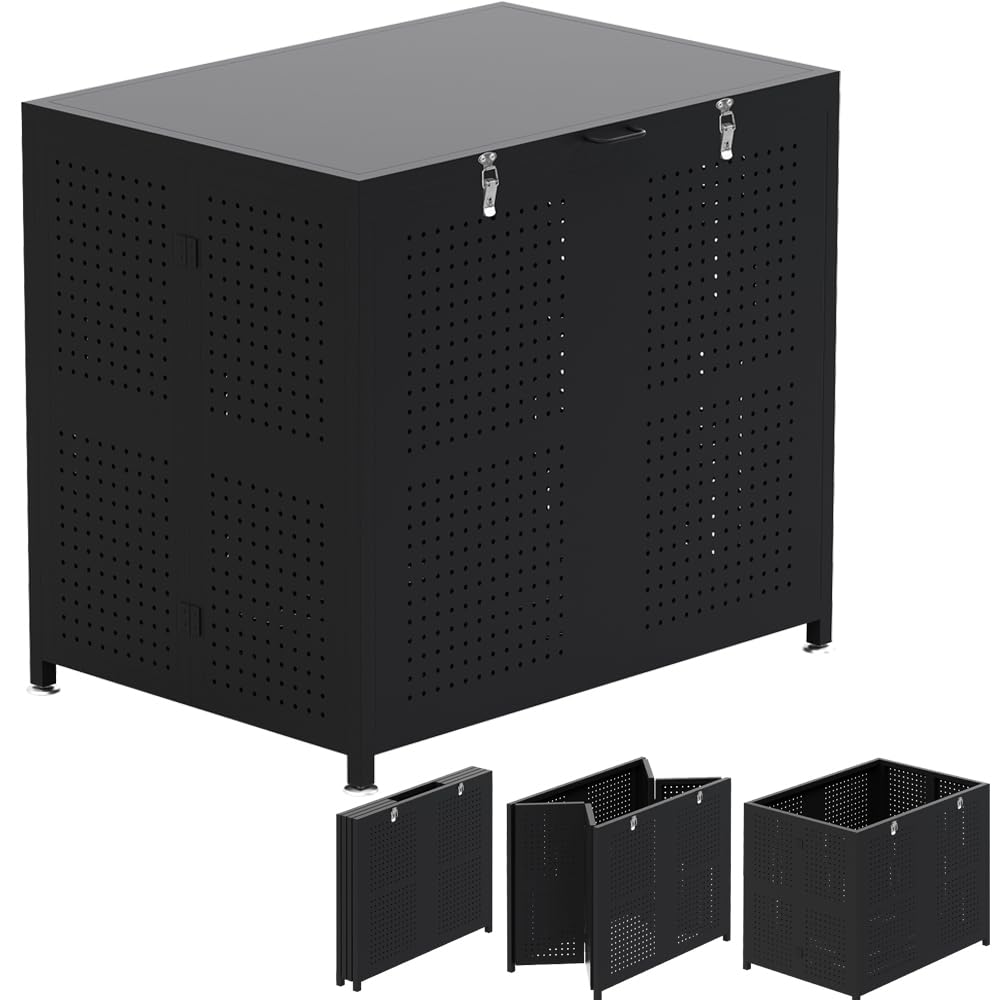 Amazon | ゴミ箱 屋外 大容量 ゴミステーション 収納ボックス 折り畳み