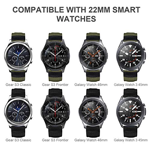 Correa de nylon para Galaxy Watch 46mm, pack de 2 miniatura 3