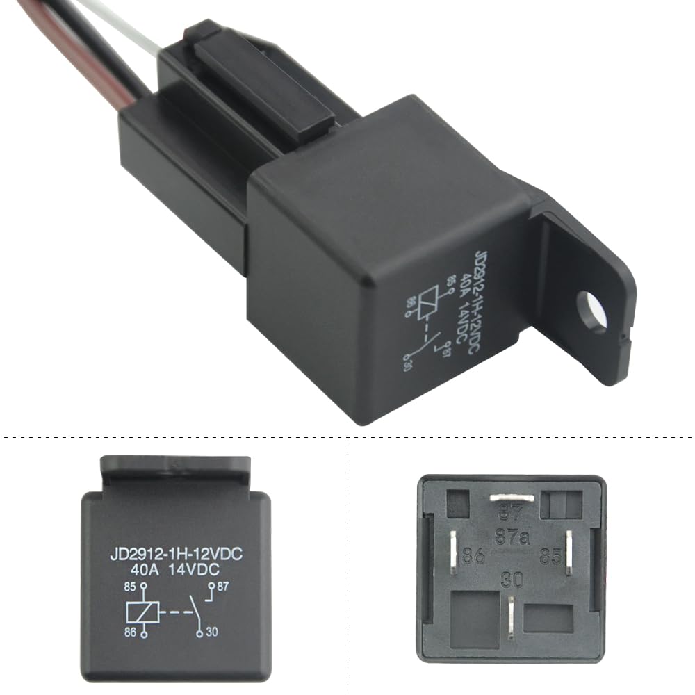 Kit cablaggio relè ventola elettrica 4 pin 40 AMP interruttore sensore temperatura 185 On 175 Off termostato ventola raffreddamento