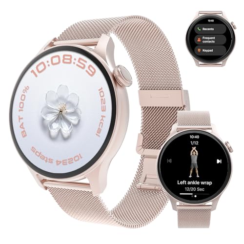 FreshFun Smartwatch, Reloj Inteligente AMOLED de 1.43' con Llamada Bluetooth, Fondos Dinámicos, 100+ Modos Deportivos, Monitoreo de Frecuencia...