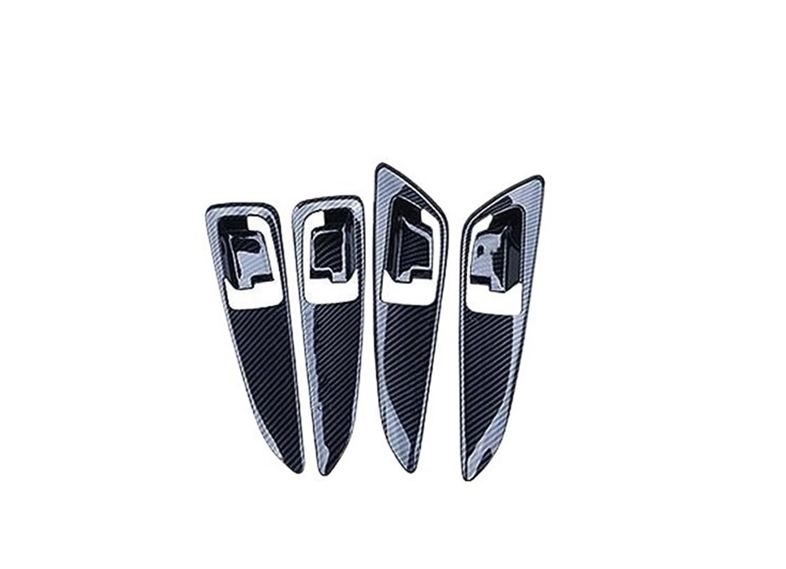 Wefolen Carbon Look Car Interior Door Handle Bowl Cover Frame Trim For Mitsubishi For Eclipse For Cross 2018 2019 Car Inner Door Pull Handle(Carbon Look)
