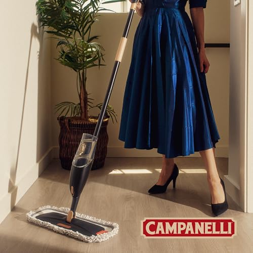 Image of CAMPANELLI Pro Series Spray Mops for Floor Cleaning with 2 Pads - 19 inch Wide | Wide Cleaning Path Covers Spray Mop With Refillable Tank and Washable Pads for Hardwood, Tile, Laminate and Vinyl Floors.