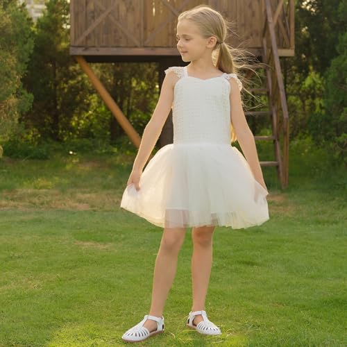 Image of Felix & Flora Toddler Girls Sandals Soft Rubber Princess Flat Shoes Flower Girl Shoes